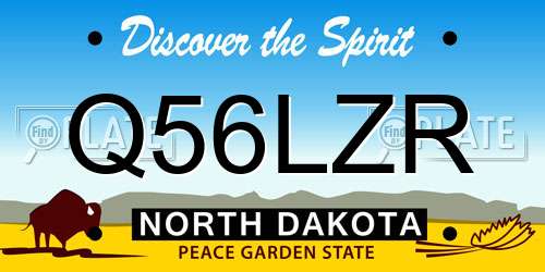 Q56LZR North Dakota License Plate