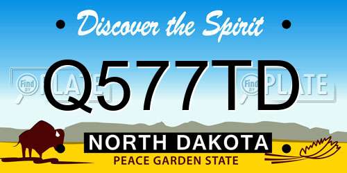 Q577TD North Dakota License Plate