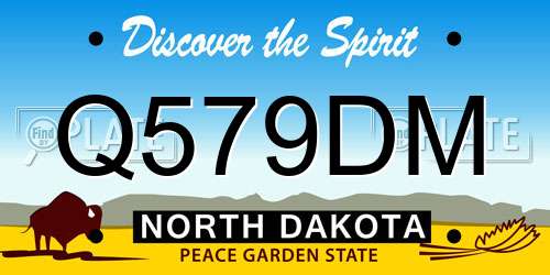 Q579DM North Dakota License Plate