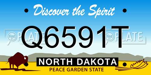 Q6591T North Dakota License Plate