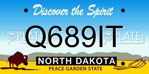 Q689IT North Dakota License Plate
