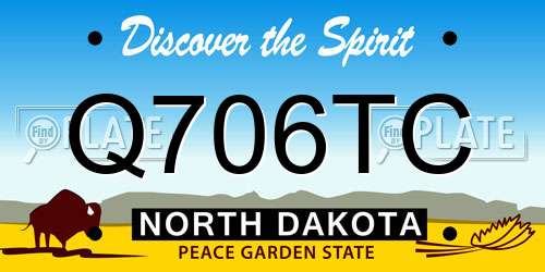 Q706TC North Dakota License Plate