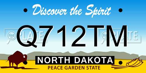 Q712TM North Dakota License Plate