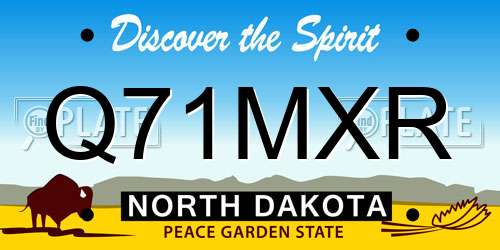 Q71MXR North Dakota License Plate