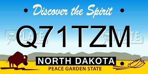 Q71TZM North Dakota License Plate