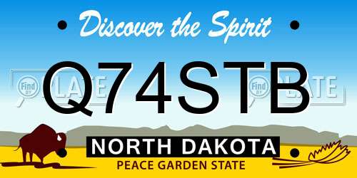 Q74STB North Dakota License Plate