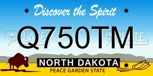 Q750TM North Dakota License Plate