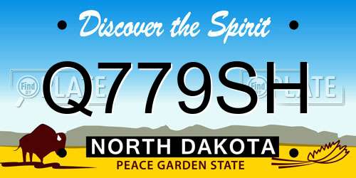 Q779SH North Dakota License Plate