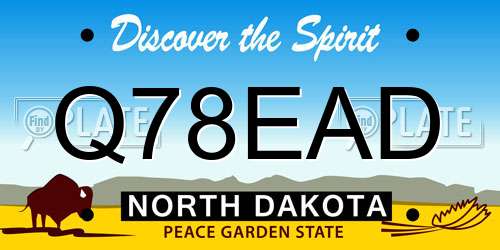 Q78EAD North Dakota License Plate