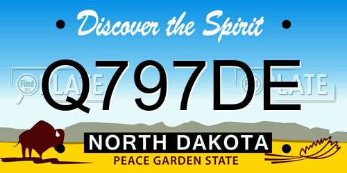 Q797DE North Dakota License Plate