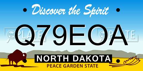 Q79EOA North Dakota License Plate