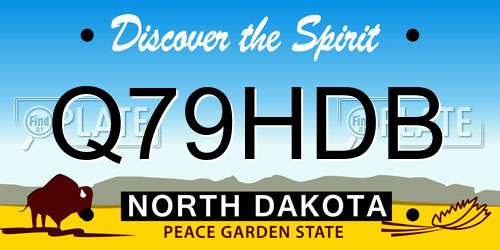 Q79HDB North Dakota License Plate