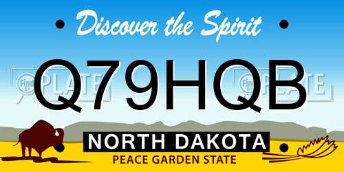 Q79HQB North Dakota License Plate