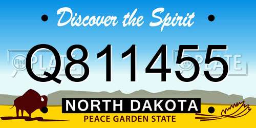 Q811455 North Dakota License Plate