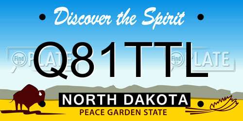 Q81TTL North Dakota License Plate