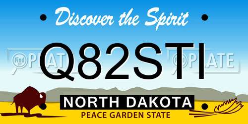 Q82STI North Dakota License Plate