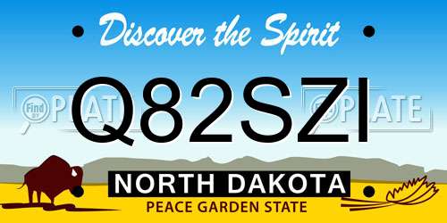 Q82SZI North Dakota License Plate