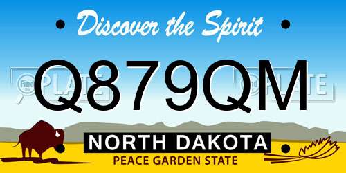 Q879QM North Dakota License Plate