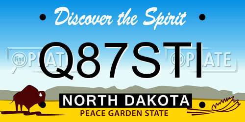 Q87STI North Dakota License Plate