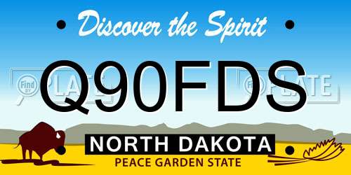 Q90FDS North Dakota License Plate