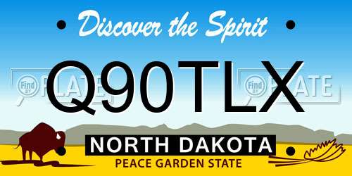 Q90TLX North Dakota License Plate