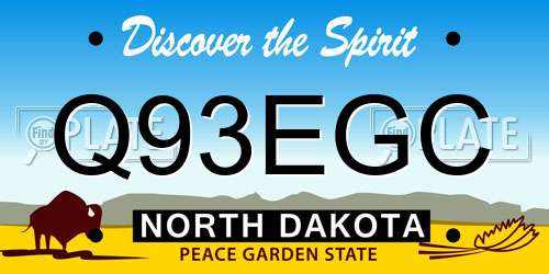 Q93EGC North Dakota License Plate