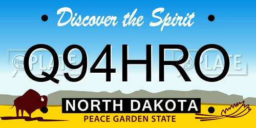 Q94HRO North Dakota License Plate