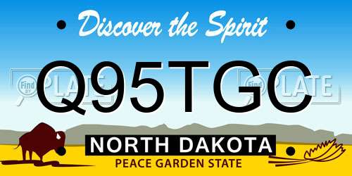 Q95TGC North Dakota License Plate