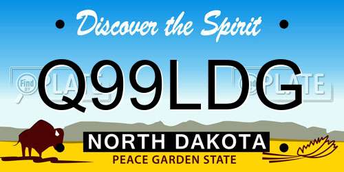 Q99LDG North Dakota License Plate