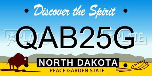 QAB25G North Dakota License Plate
