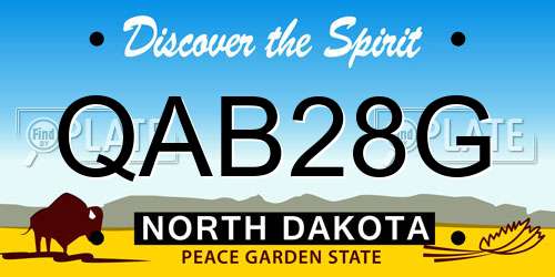 QAB28G North Dakota License Plate