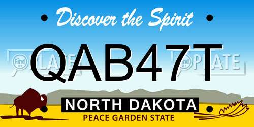 QAB47T North Dakota License Plate