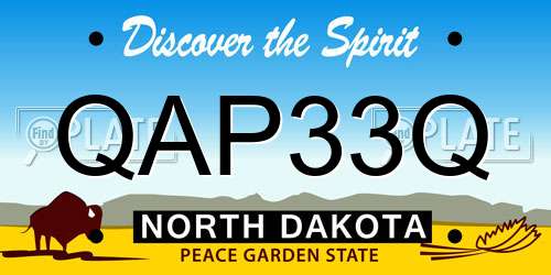 QAP33Q North Dakota License Plate