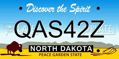 QAS42Z North Dakota License Plate