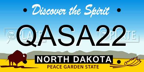 QASA22 North Dakota License Plate