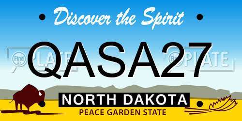 QASA27 North Dakota License Plate