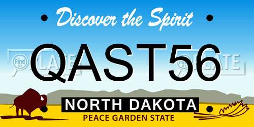 QAST56 North Dakota License Plate