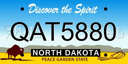 QAT5880 North Dakota License Plate