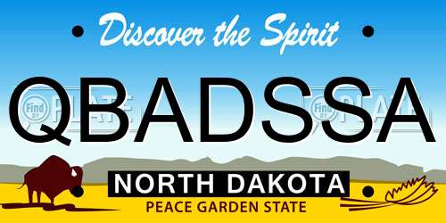 QBADSSA North Dakota License Plate