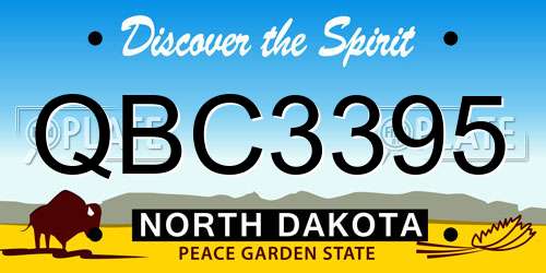 QBC3395 North Dakota License Plate