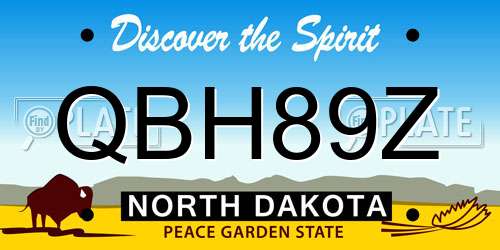 QBH89Z North Dakota License Plate