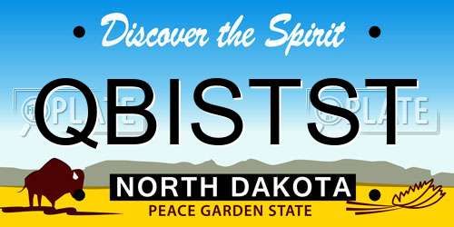 QBISTST North Dakota License Plate