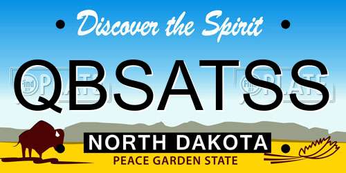 QBSATSS North Dakota License Plate