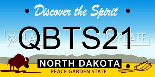 QBTS21 North Dakota License Plate