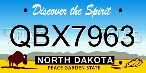 QBX7963 North Dakota License Plate