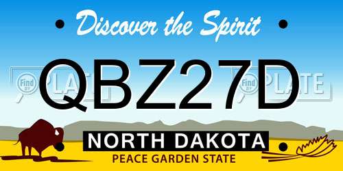 QBZ27D North Dakota License Plate