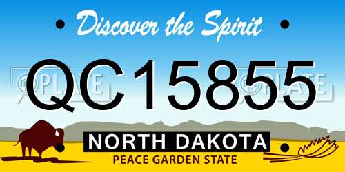 QC15855 North Dakota License Plate
