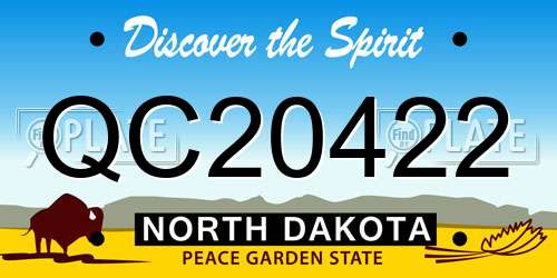 QC20422 North Dakota License Plate