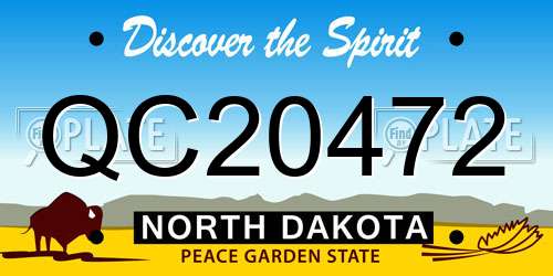 QC20472 North Dakota License Plate