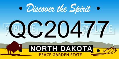 QC20477 North Dakota License Plate